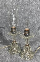 2pc Glass Lamps