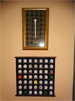 Framed Golf Tee and Framed Golf Ball Rack w/Balls