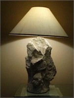 White Decorator Stone Style Lamp