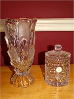 Polish Leaded Crystal Jar & Glass Vase
