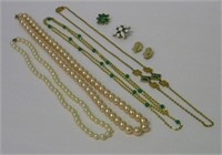 Green White & Golden Jewelry