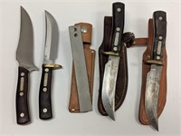 Lot of 4 Schrade Old Timer knives