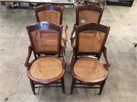 LOT OF 4 CANE CHAIRS