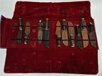 Lot of 10 Schrade Fixed Place Knives