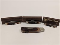 4 Vintage Schrade Pocket Knives