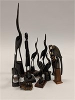 Collection of Carved Horn & Wood Figures/Animals