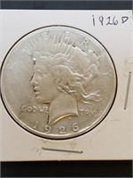1926d Peace Dollar 90% Silver