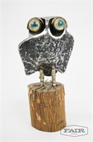 Curtis Jere Metal Owl Sculpture