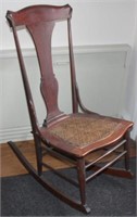 mahogany cane seat rocker