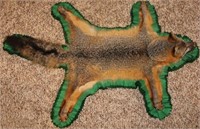 Fox rug with head, 4.5' L