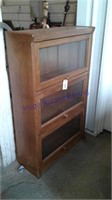 Small 3-door lawyers bookcase, 24 x 9 x 38.5" tall