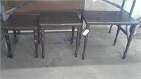 Set of 3 accent tables, 19.5", 18", 16.5" tall