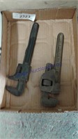 Pair of small pipe wrenches