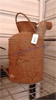 5-gallon water can w/ spout (rusted)