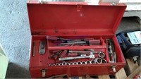 24" toolbox w/ tray, sockets(standard), hammers,