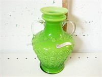 Vintage Opalina Florentine Empoli Cased Vase 11.5"