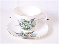 Crown Trent Lilly of the Valley Teacup & Saucer