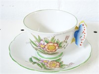 Butterfly Handle Teacup & Saucer