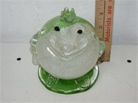 Glass Art Frog Prince 4"