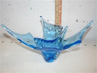 Blue Calet-Like Art Glass 13"