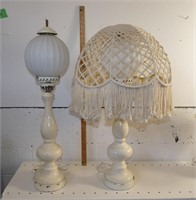 Two Lamps & One Macrame Shade