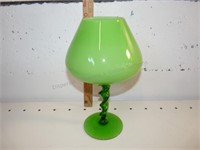 Green Empoli Glass Goblet 12"