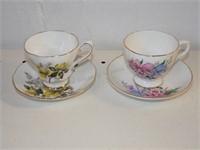 2 Royal Grafton Tea Cups & Saucers