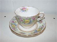 Colclough Tea Cup & Saucer, Flower Bouquet