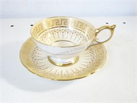 Aynsley Tea Cup & Saucer, Gold Design