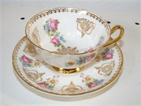 Royal Grafton Tea Cup & Saucer, Gold Trim