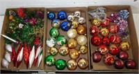 3 Flats Of Christmas Ornaments