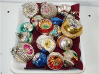 Concave Vintage Glass Christmas Ornaments