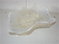 Opalescent Footed Glass Dish