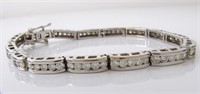 14K White Gold Diamond Tennis Bracelet