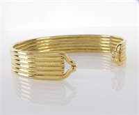 18K Yellow Gold Designer Cuff Bracelet