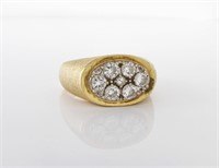 14K Yellow/White Gold Gentleman's Diamond Ring