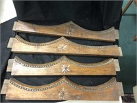 Four pieces of Javanese panel carving