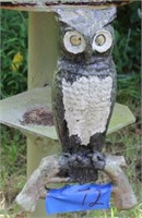 cast iron owl andiron, buyer unbolts from pole
