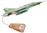 SAAB 35 Draken Model Jet on Wood Stand
