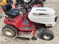 White Outdoor riding lawn mower 42” deck.