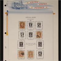 US Stamps Used Officials (20+) issues of 1873