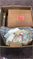 WW Stamps in Bankers Box On/Off Paper/Albums