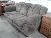 Oversized sofa, green suede