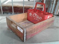 Coke pop crate, Coke plastic 8-bottle carrier,chip