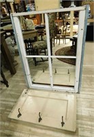 Mirrored Window and Wall Rack.