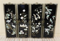 Asian Motif Lacquered Panels.