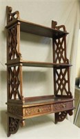 Chinoiserie Lattice and Blind Fretwork Shelf.