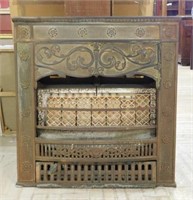 Early Cast Iron Ray-Glo Gas Fireplace Insert.