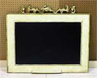 Bunny Crowned Metal Framed Hanging Chalkboard.