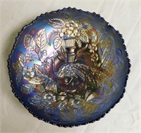 Fenton "Peacock and Urn" Carnival Glass Bowl.